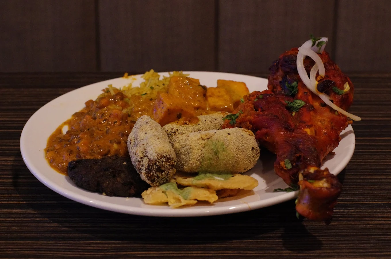 Lamb Biryani — aromatic basmati rice dish at Indian Authentic Cuisine, Canmore, AB
