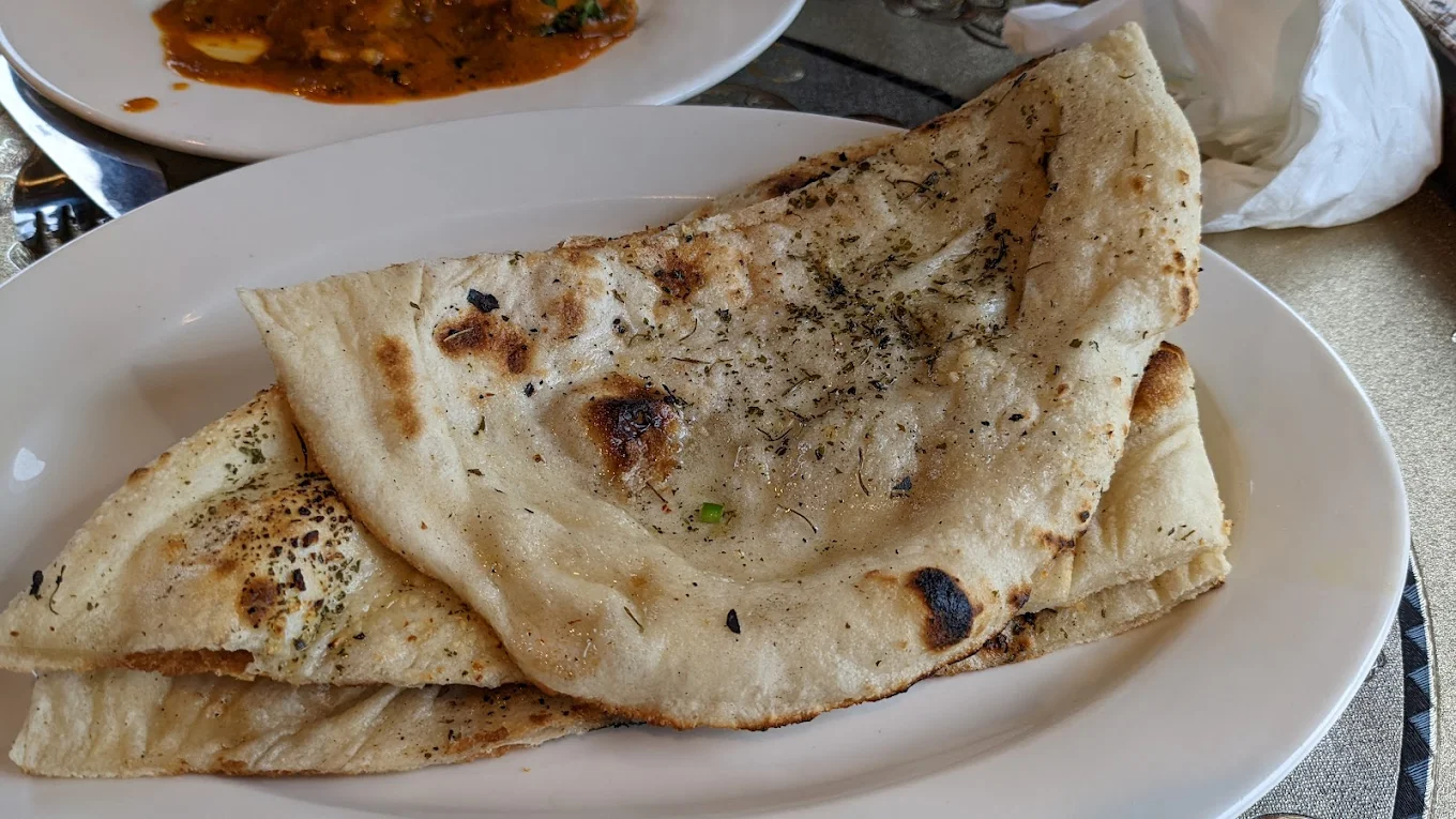 Garlic Naan — fresh tandoor-baked Indian bread in Canmore, AB